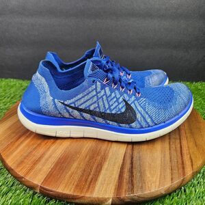 Nike Free 4.0 Flyknit Shoes Womens Size 8 Racer Blue Running Training 717076-406